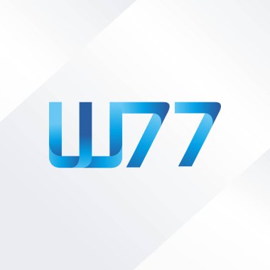 W77 ortak mektup logo, vektör çizim