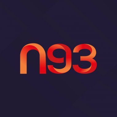 N93 ortak harf ve sayılar logo vektör çizim 
