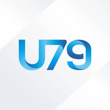 U79 mektup ve dijital numara logo simge