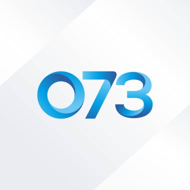 O73 ortak mektup ve sayı logo vektör çizim