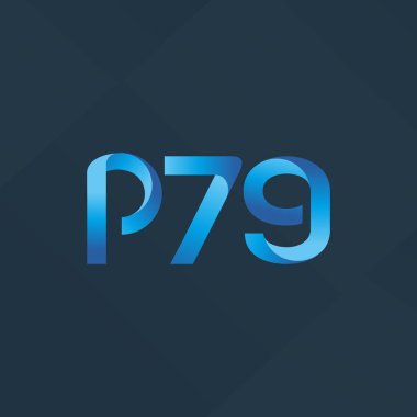 P79 ortak mektup ve sayı logo vektör çizim