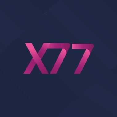 X77 mektup logo, vektör çizim ortak