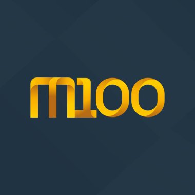 ortak mektup logo m 100 vektör çizim