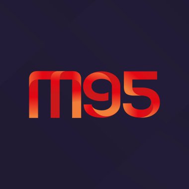 ortak mektup logo m 95 vektör çizim