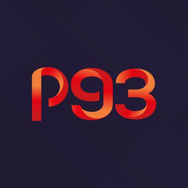 P93 ortak mektup ve sayı logo vektör çizim