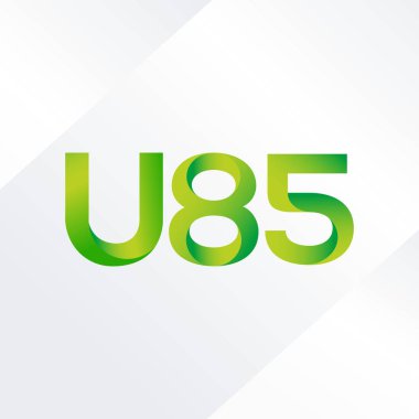 U85 mektup ve dijital numara logo simge