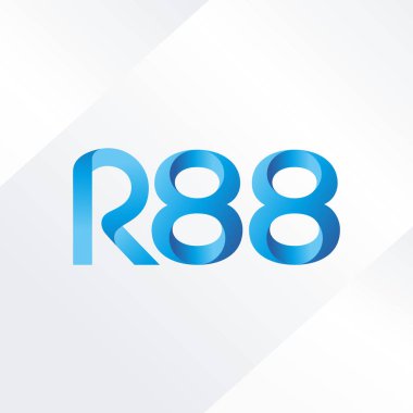 ortak mektup logo R 88 vektör çizim