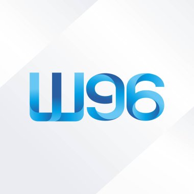 W96 ortak mektup logo, vektör çizim
