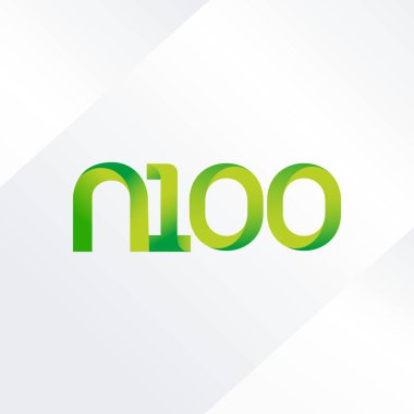 ortak mektup logo n 100 vektör çizim