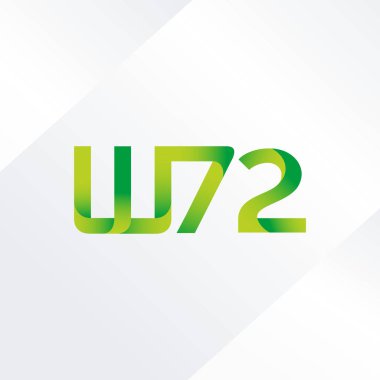 W72 ortak mektup logo, vektör çizim