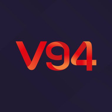 V94 ortak mektup logo, vektör çizim