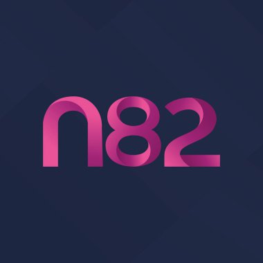 ortak mektup logo n 82 vektör çizim
