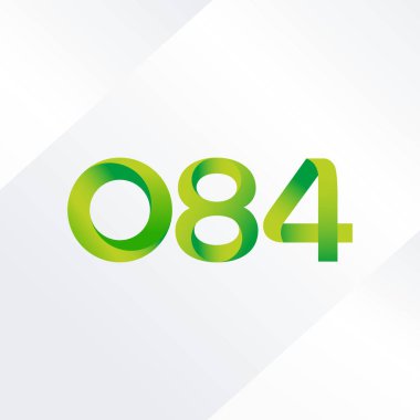 O84 ortak mektup ve sayı logo vektör çizim