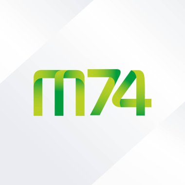 ortak mektup logo m 74 vektör çizim