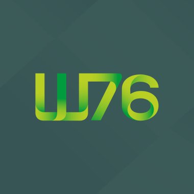 W76 ortak mektup logo, vektör çizim