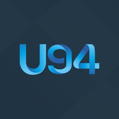 U94 mektup ve dijital numara logo simge