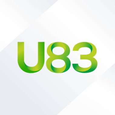U83 mektup ve dijital numara logo simge