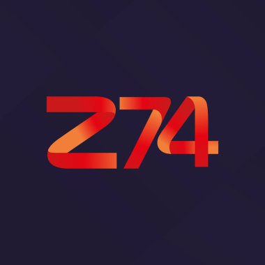 ortak mektup logo Z74 vektör çizim
