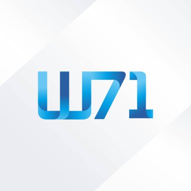 W71 ortak mektup logo, vektör çizim