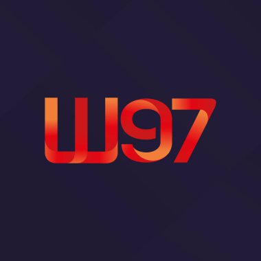 W97 ortak mektup logo, vektör çizim