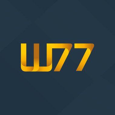 W77 ortak mektup logo, vektör çizim