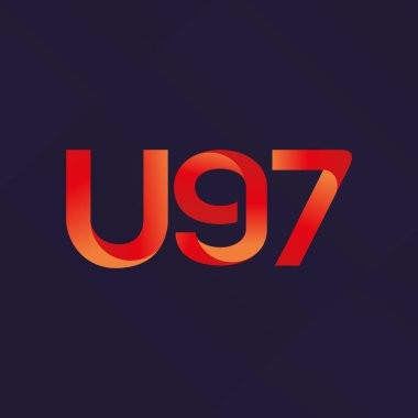 U97 mektup ve dijital numara logo simge