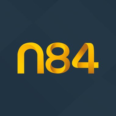 n84 ortak harf ve sayılar logo vektör çizim