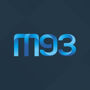 ortak mektup logo m 93 vektör çizim