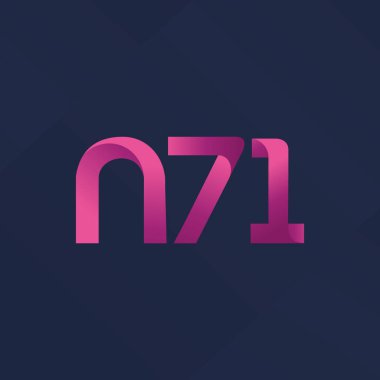 ortak mektup logo n 71 vektör çizim
