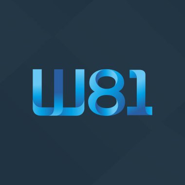 W81 ortak mektup logo, vektör çizim