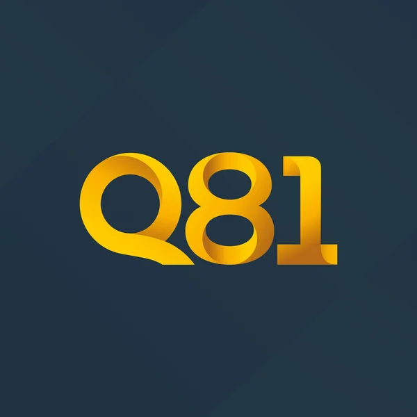 Κοινή Επιστολή Q81 Και Αριθμούς Λογότυπο Διανυσματικά Εικονογράφηση — Διανυσματικό Αρχείο