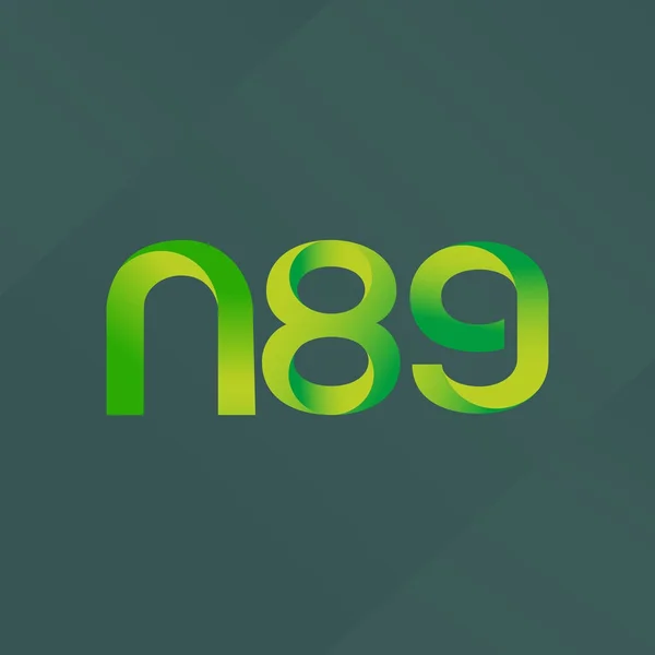 N89 Ilustración Conjunta Vectores Letras Números — Vector de stock