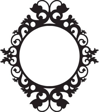 Monogram için vintage vektör çerçeve