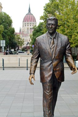 Eski ABD Başkanı Ronald Reagan heykeli