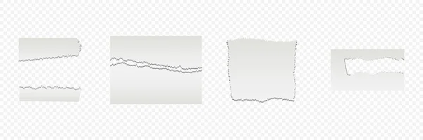Vektorbild mit einem Satz zerrissener Papierblätter — Stockvektor