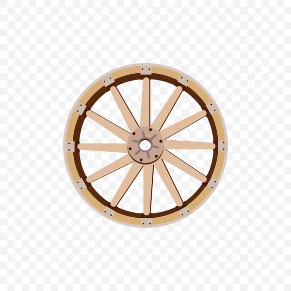 Sepet için ahşap tekerleğin vektör görüntüsü