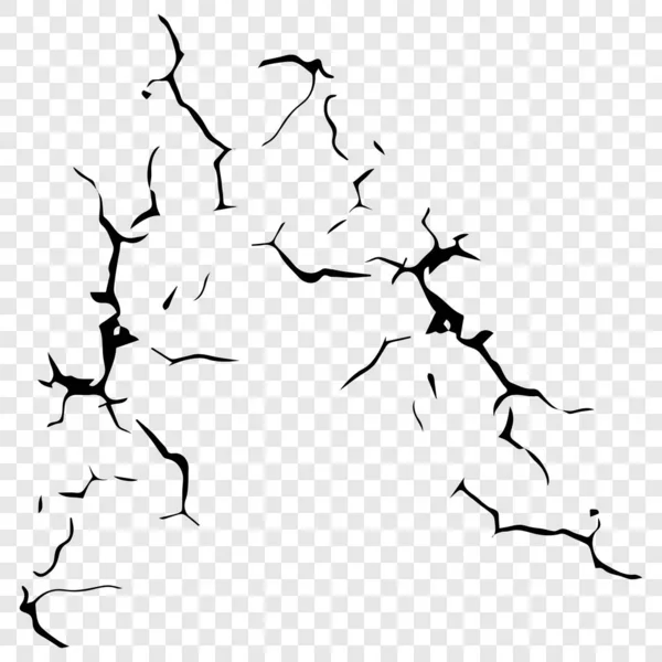 Vector image of cracks on the ground or on the glass — ストックベクタ