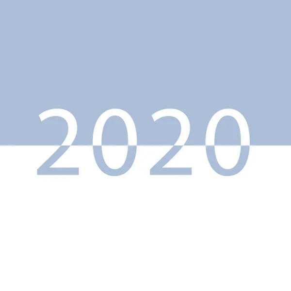 Wektor tło 2020 w kolorach zimowych biały i jasnoniebieski — Wektor stockowy
