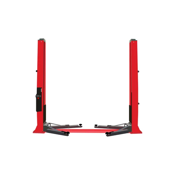 Beyaz arka planda gerçekçi bir kaldırma aracının vektör görüntüsü. Araba kaldırma.