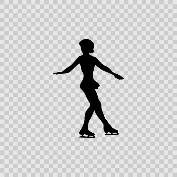 Векторная икона девушки на танцах на льду — стоковый вектор