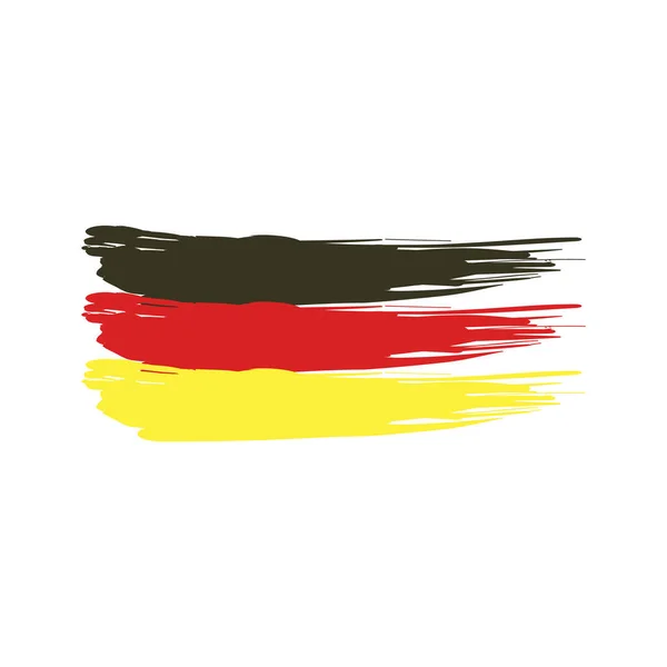 Vektor Německo vlajka malované s grunge štětce — Stockový vektor