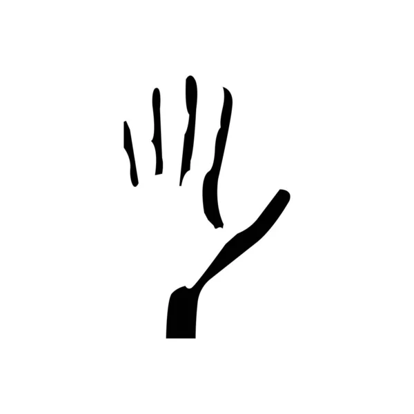 Vektorbild der menschlichen Hand mit Fingerschatten — Stockvektor