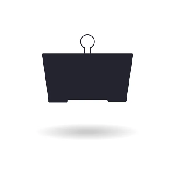 Vector icon of office pinch with shadow — 스톡 벡터