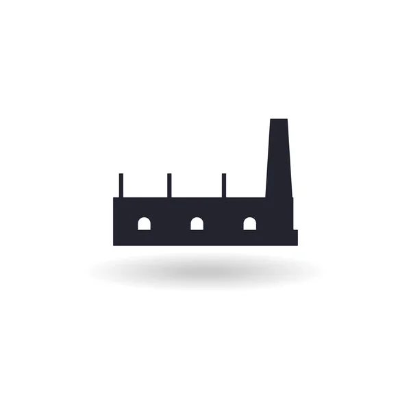 Vector icon of the factory in a modern style — 스톡 벡터