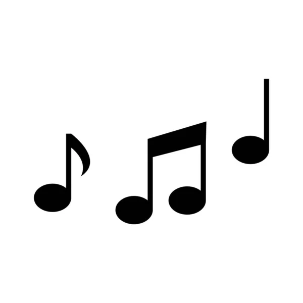 Ένα σύνολο μουσικών χαρακτήρων, μουσική σε λευκό φόντο — Διανυσματικό Αρχείο