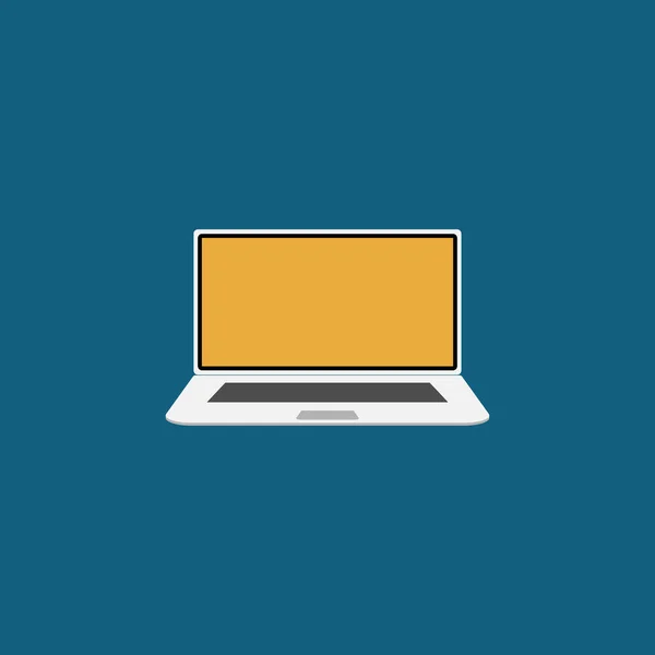 Vektorbild eines Laptops auf blauem Hintergrund — Stockvektor