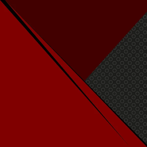 Tło technologiczne z czerwonymi trójkątami z cieniem i czarnymi kulkami — Wektor stockowy