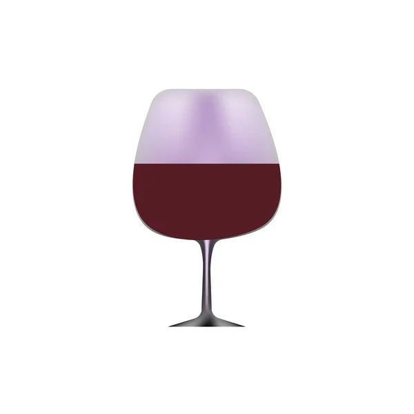 Vector image of a glass of wine or other strong drink — Stock Vector