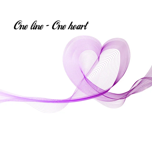 Kalp şeklinde bir görüntü. Bir çizgi tek yürek demektir.