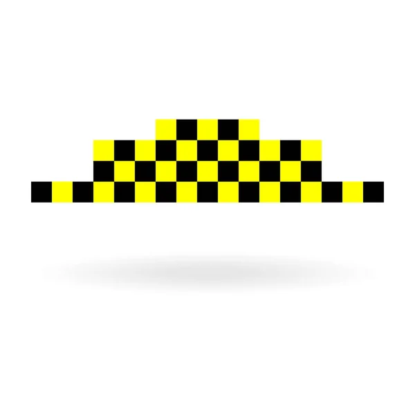 Icon of a taxi symbol with a shadow on a white background — 스톡 벡터